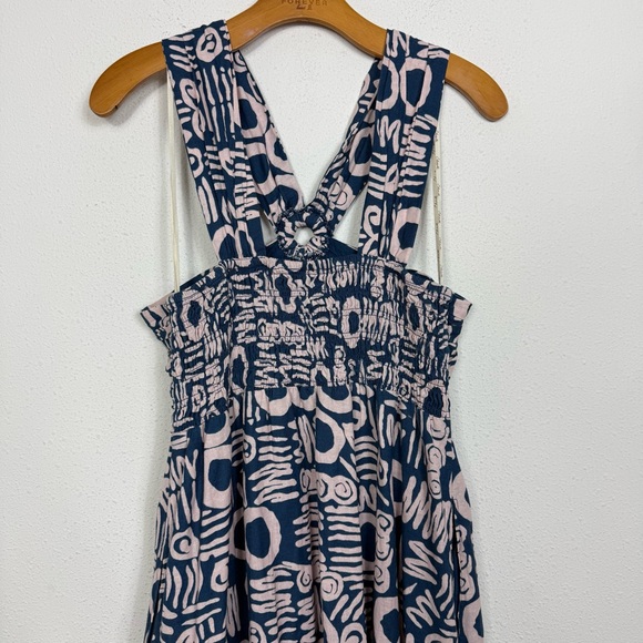 Cleobella Zola Maxi Dress Isla Print Halter Vacation Linen Blend Sz Medium - Picture 12 of 14